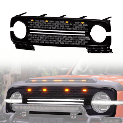 LED Front Bumper Grille for GWM TANK 300 Mesh LED Grille for TANK300