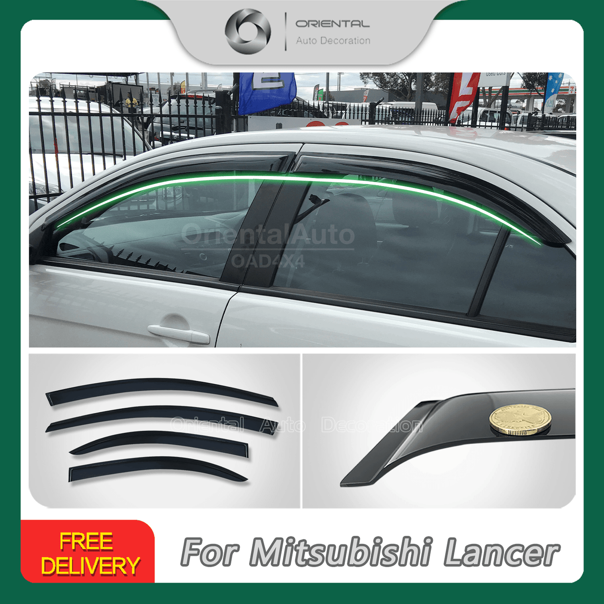 Weather Shields for Mitsubishi Lancer Sedan 2007-Onwards