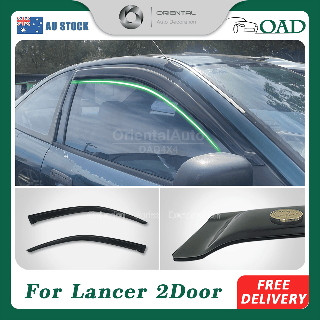 Weather Shields for Mitsubishi Lancer CE 2 Doors 1996-2003 Coupe