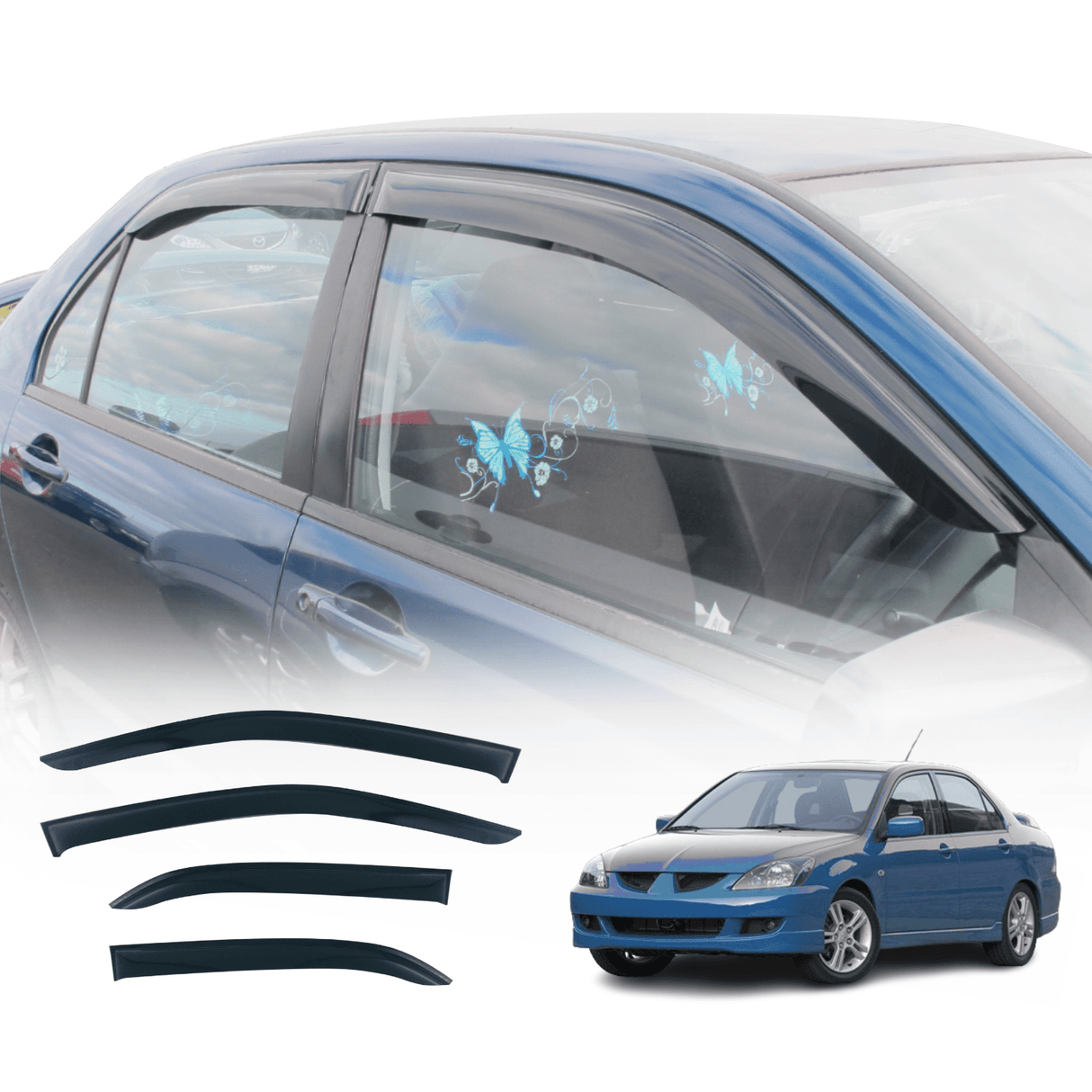 Weather Shields for Mitsubishi Lancer Sedan 2003-2007