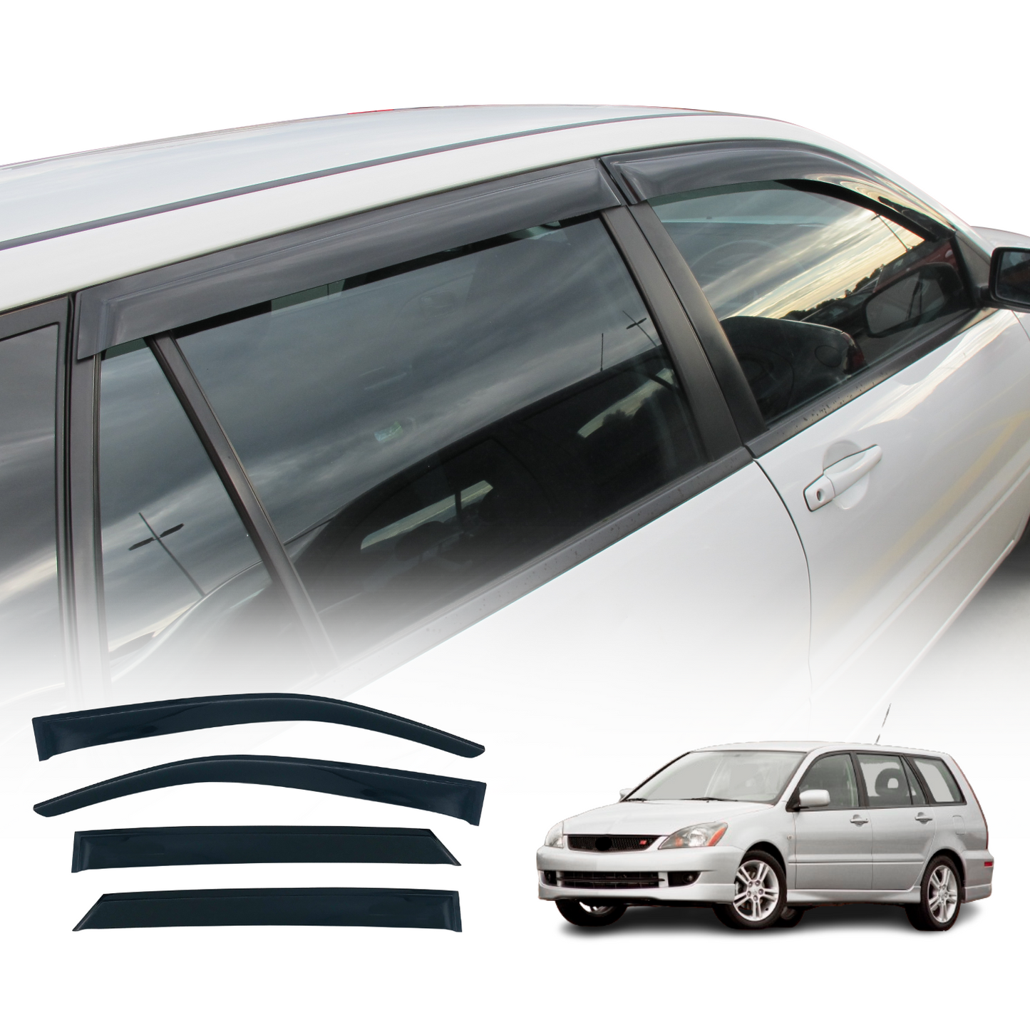 Weather Shields for Mitsubishi Lancer Wagon 2003-2007