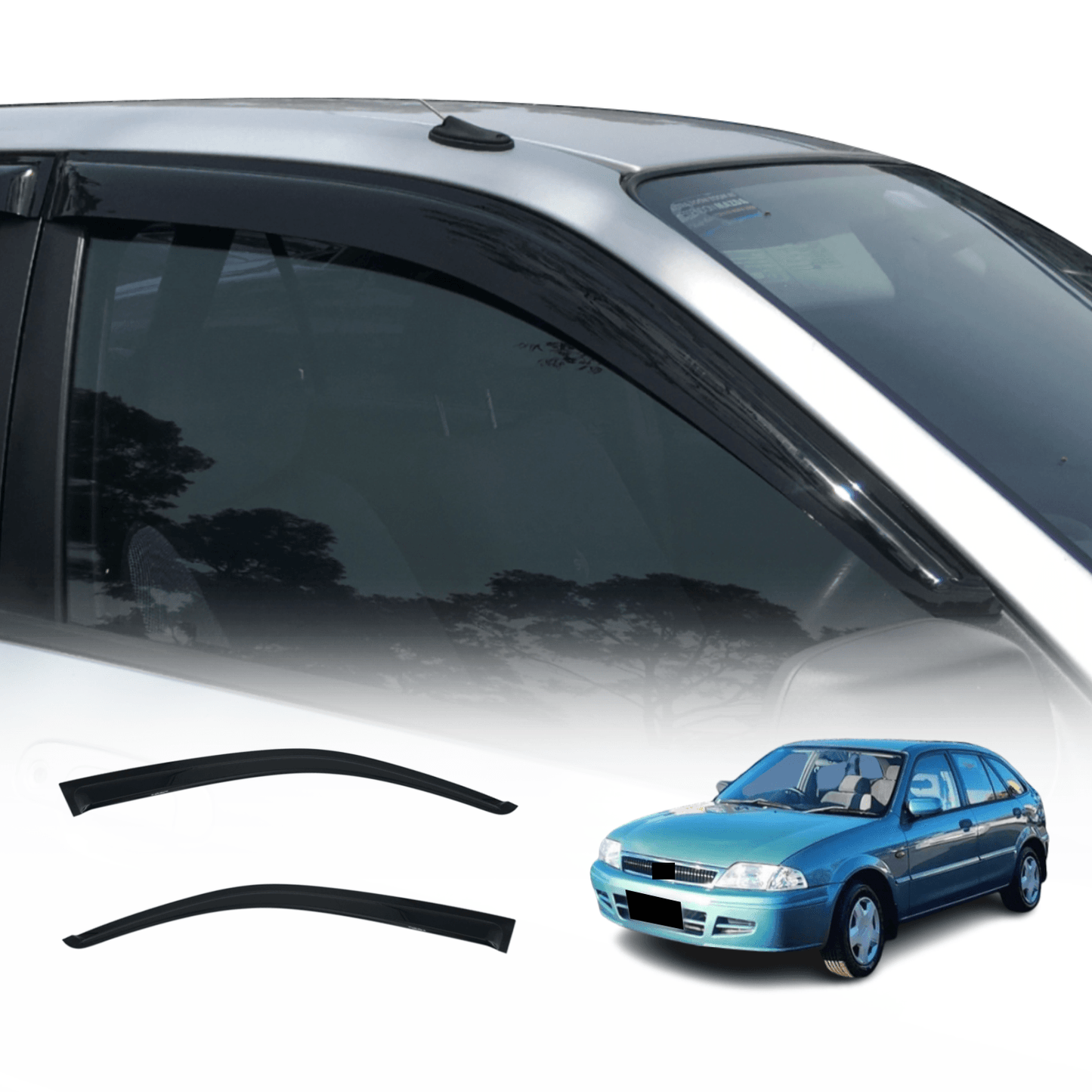 Weather Shields For Ford Laser Hatch 5d 1998-2002 2PCS