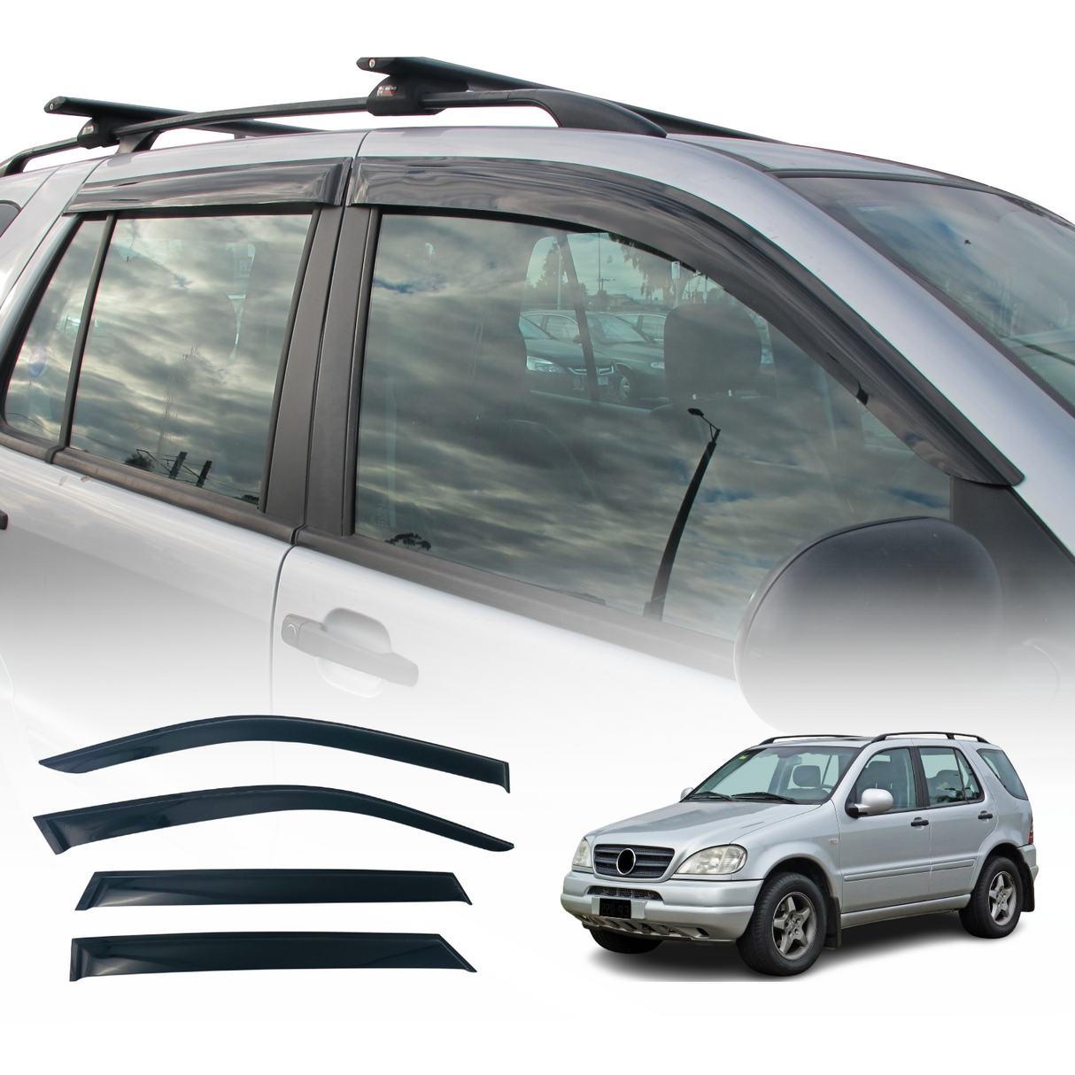 Weather Shields for Mercedes-Benz ML Class ML W163 Series 1998-2005