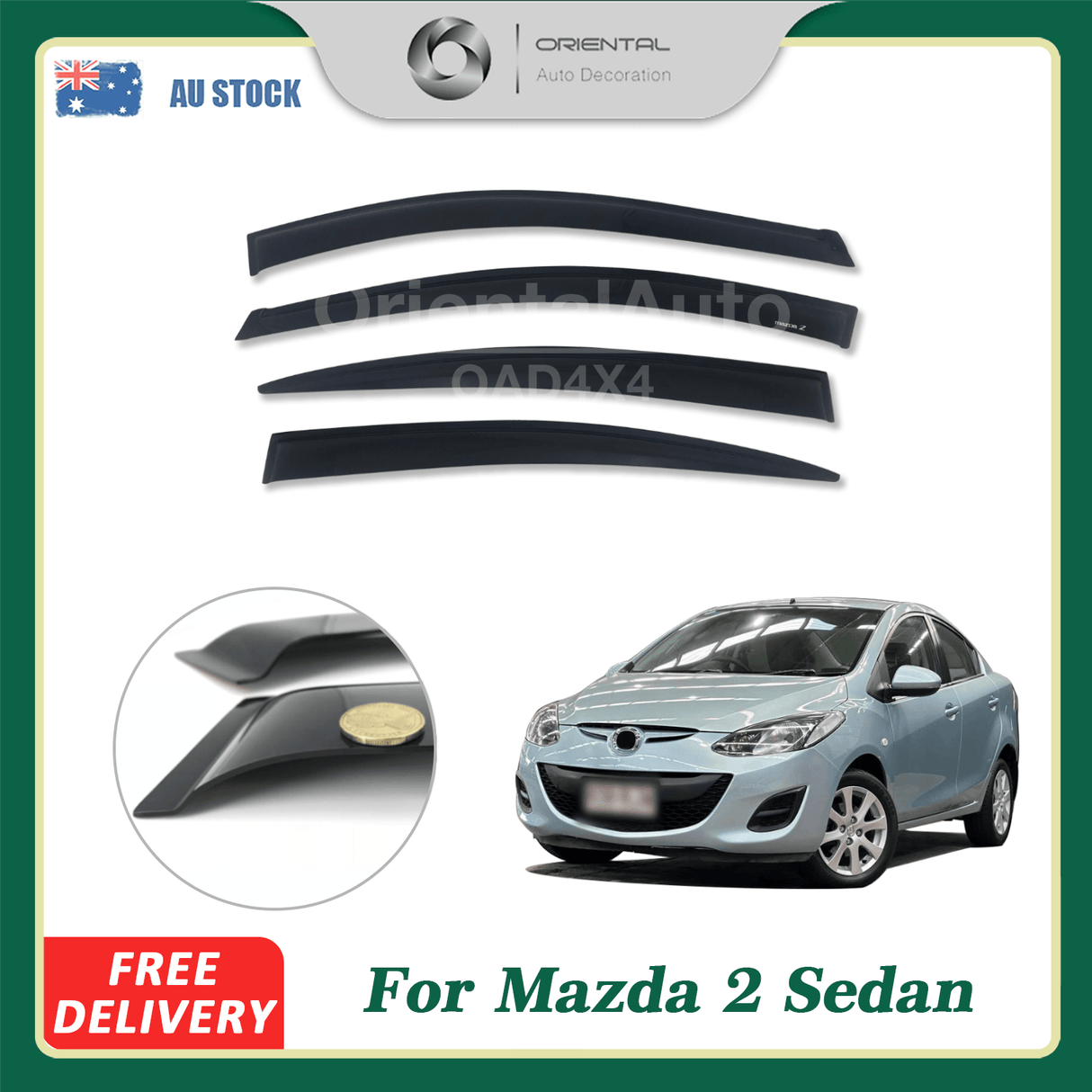 Weather Shields for Mazda 2 Sedan DE 2007-2014