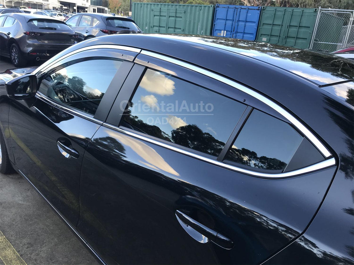 Stainless Edge Weather Shields for Mazda 3 BM BN Sedan 2013-2019