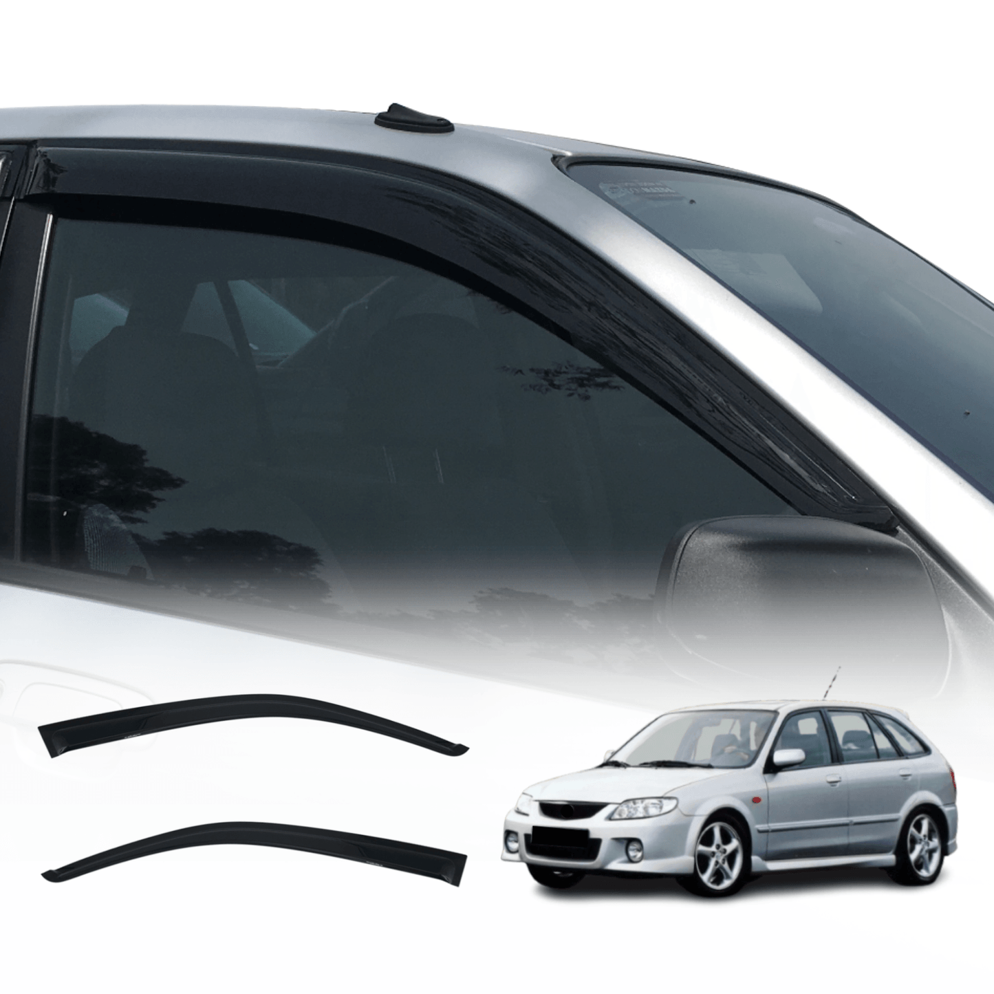 Weather Shields for Mazda 323 Hatch 5D 1998-2004 2PCS