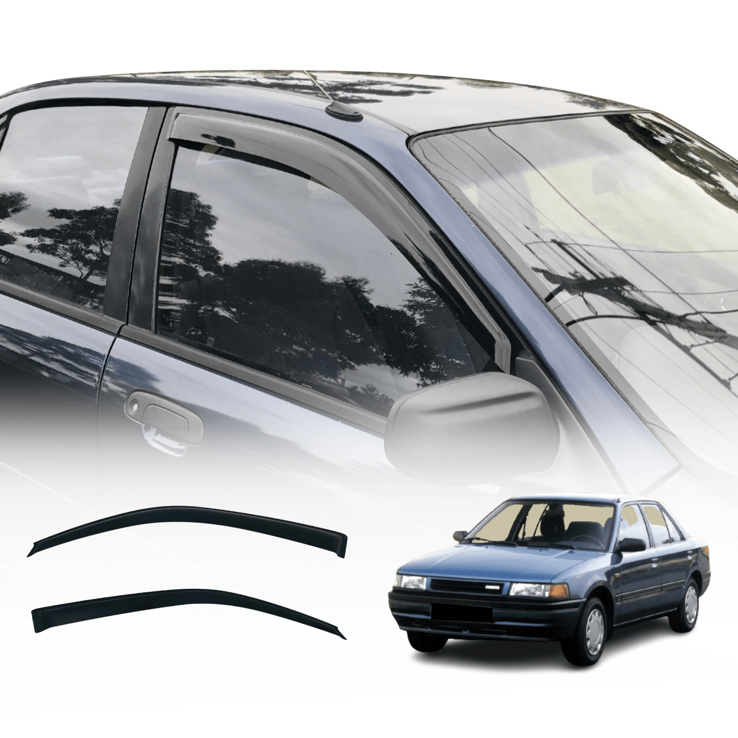 Weather Shields for Mazda 323 Sedan 1998-2004 2PCS