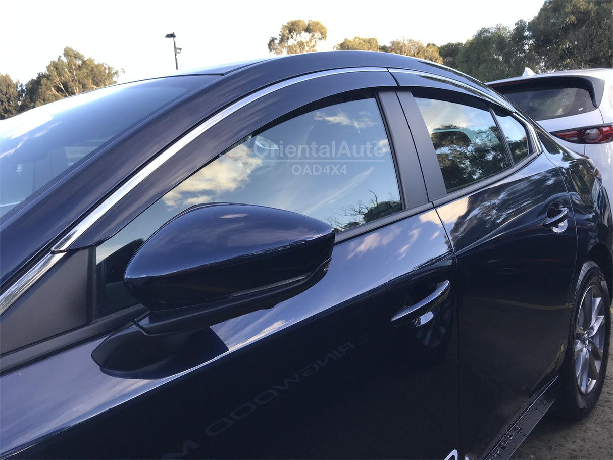 Stainless Edge Weather Shields for Mazda 3 BP Sedan 2019-Onwards