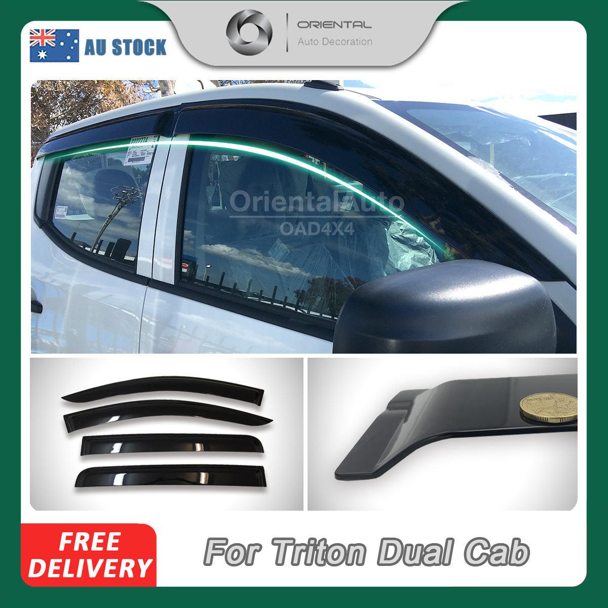 Injection Weather Shields for Mitsubishi Triton MQ MR Dual Cab 2015-2024