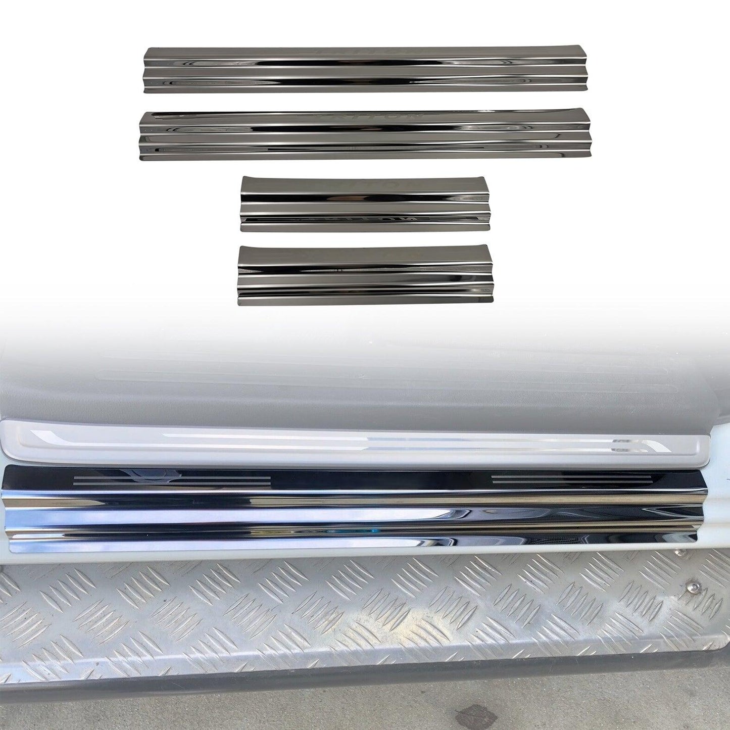 Stainless Door Sill Protector for Mitsubishi Triton MQ MR Dual Cab 2015-2024