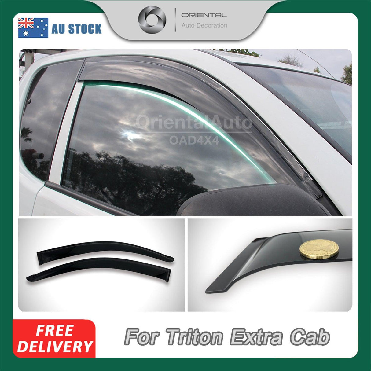 Weather Shields for Mitsubishi Triton Extra Cab 2006-2015 2PCS