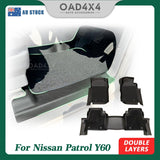 5D Double-Layer Car Floor Mats for Nissan Patrol GQ Series Y60 1988-1997