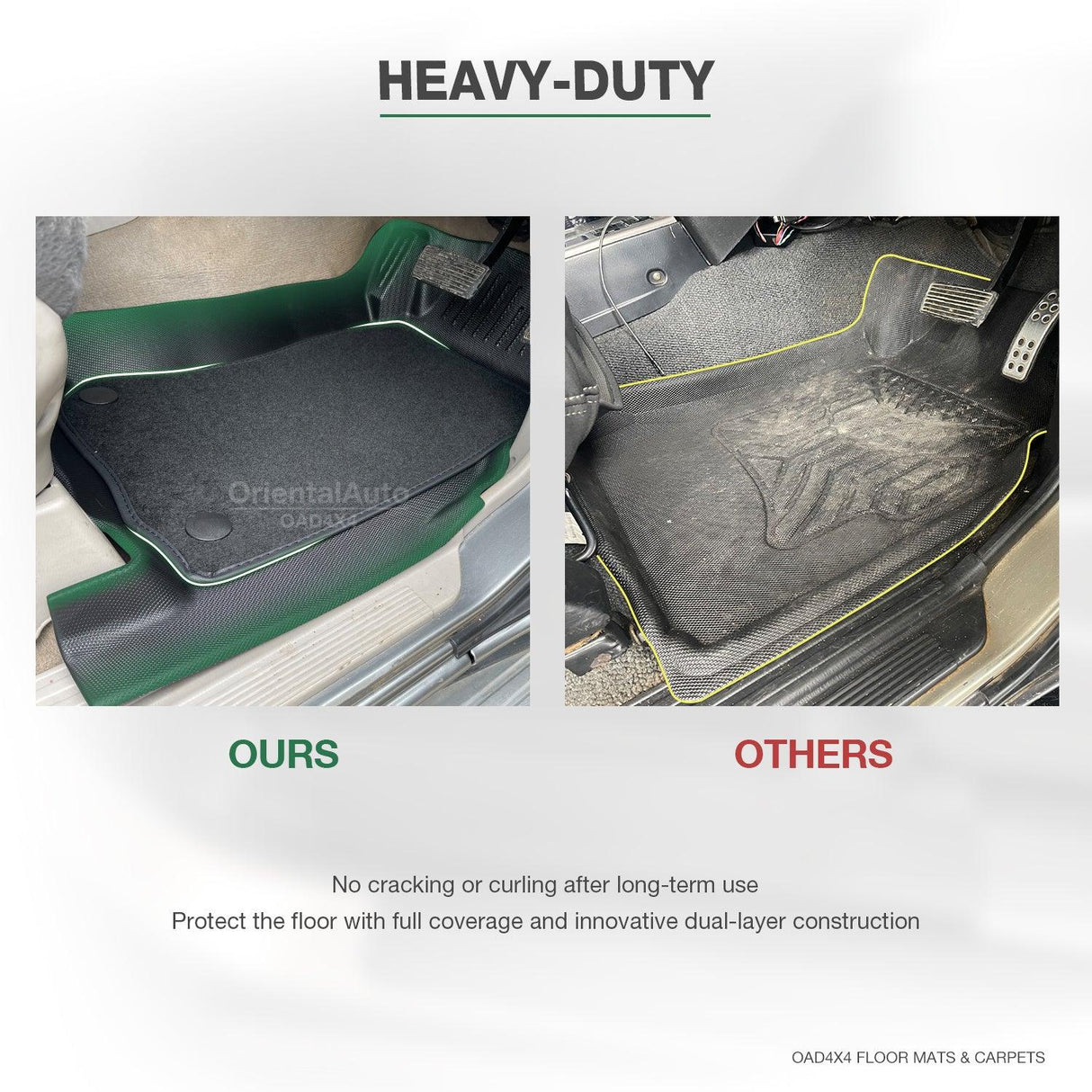 5D Double-Layer Car Floor Mats for Nissan Patrol GU Y61 1997-2015