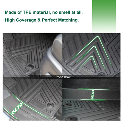 5D TPE Floor Mats for Jeep Grand Cherokee WK/WK2 2010-2021 Tailored Door Sill Covered Car Floor Mat Liner