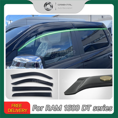 Luxury Weathershields Weather Shields Window Visor For RAM 1500 DT Series Crew Cab 2020-Onwards