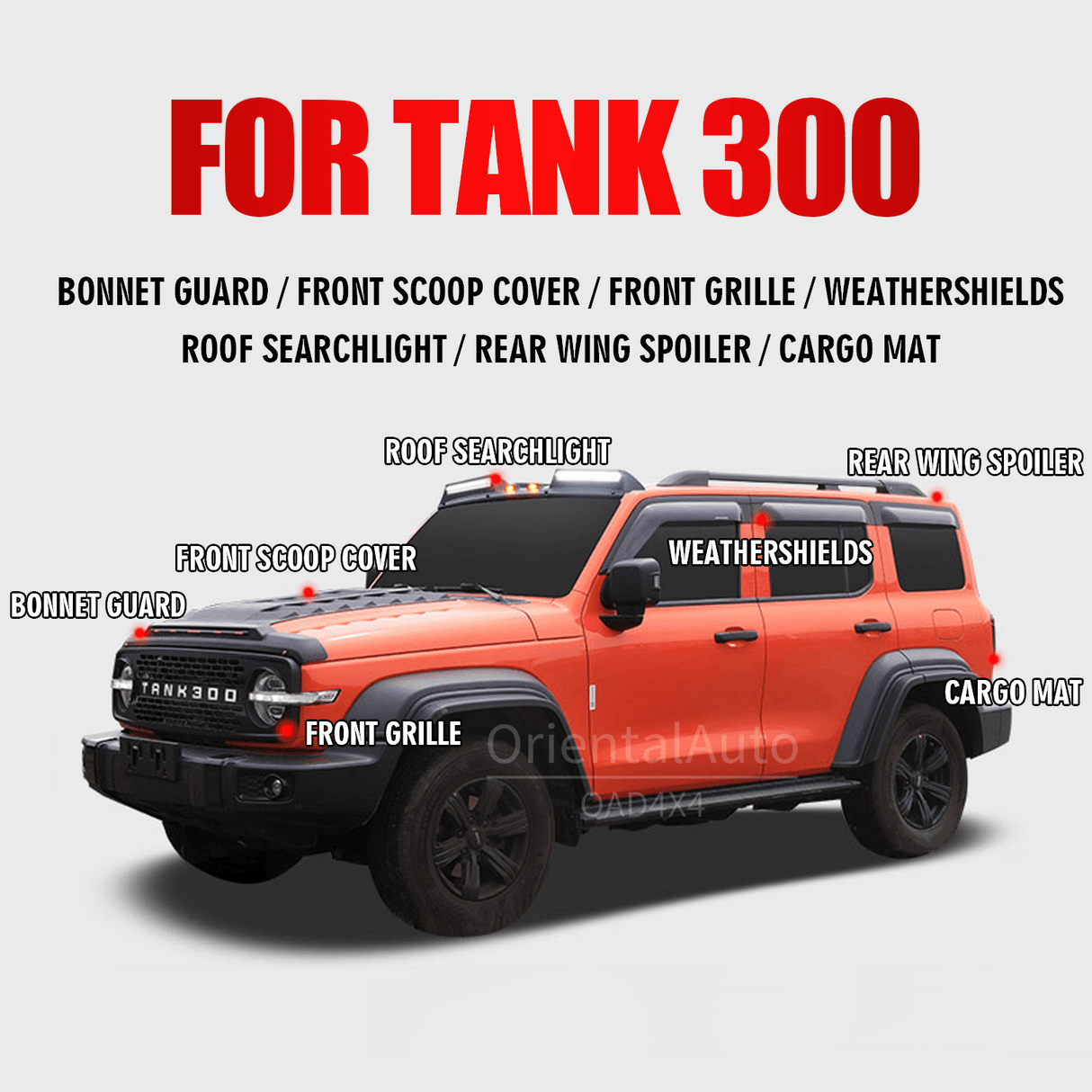 Bonnet Scoop for GWM Tank 300 2023-Onwards