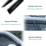 Stainless Edge Weather Shields for Volkswagen Tiguan L / ALL Space 2016-Onwards 6PCS