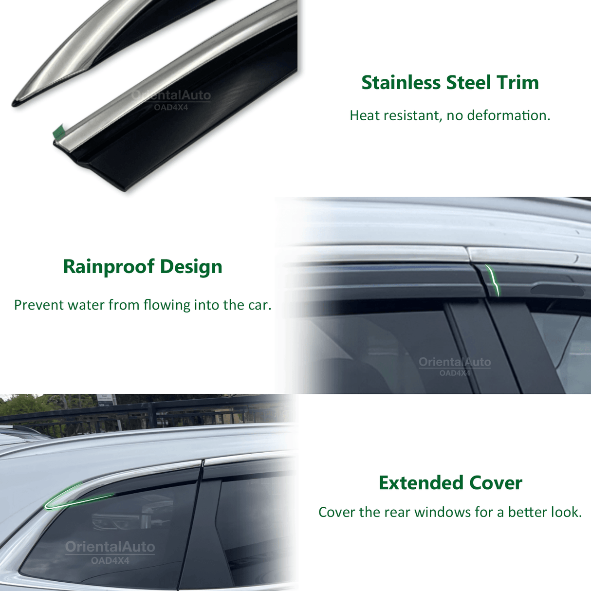 Bonnet Protector & Stainless Edge Weather Shields for Haval B01 Series H6 2021-Onwards