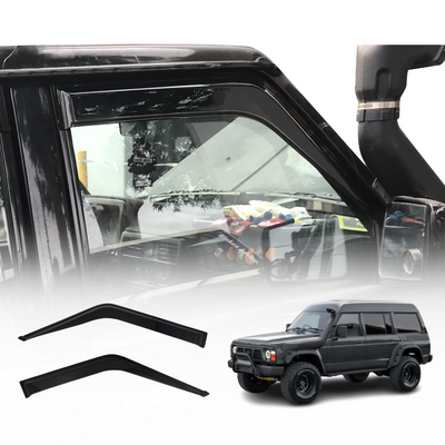 Luxury 2pcs Weathershields Weather Shields Window Visor For Nissan Patrol Y60 1988-1997 Auto Mirror