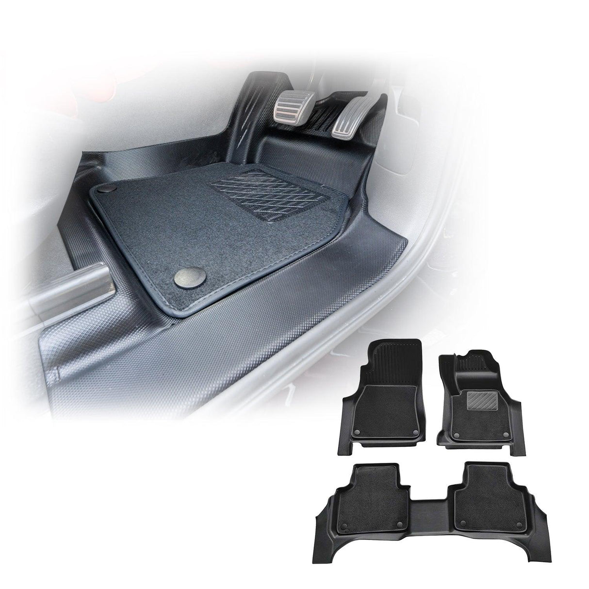 5D Double-Layer Car Floor Mats for Porsche Cayenne 2018-Onwards