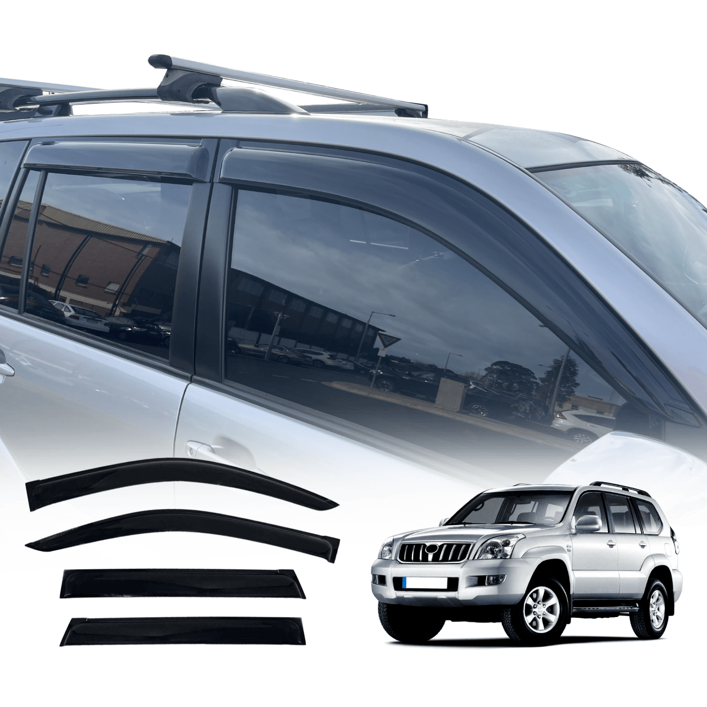 Weather Shields For Toyota Land Cruiser Prado 120 2003-2009