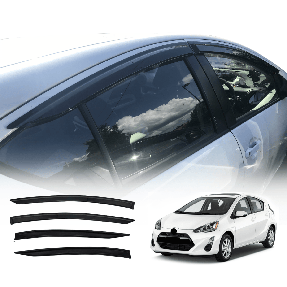 Weather Shields For Toyota Prius C 2011-Onwards