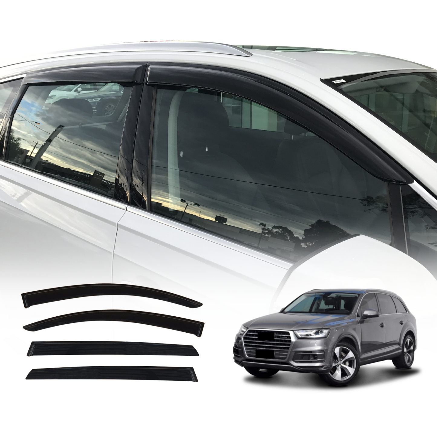 Luxury Weathershields Weather Shields Window Visor For Audi Q7 4M Series 2015-Onwards