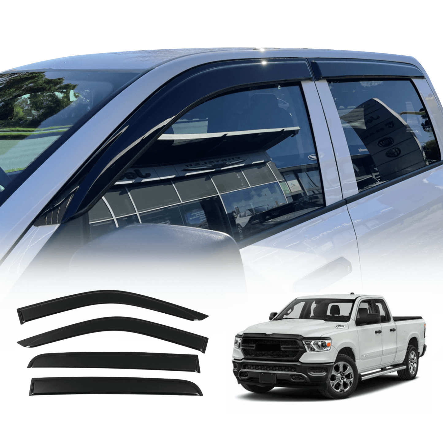 Weather Shields For RAM 1500 DS Series Crew Cab 2017-2022