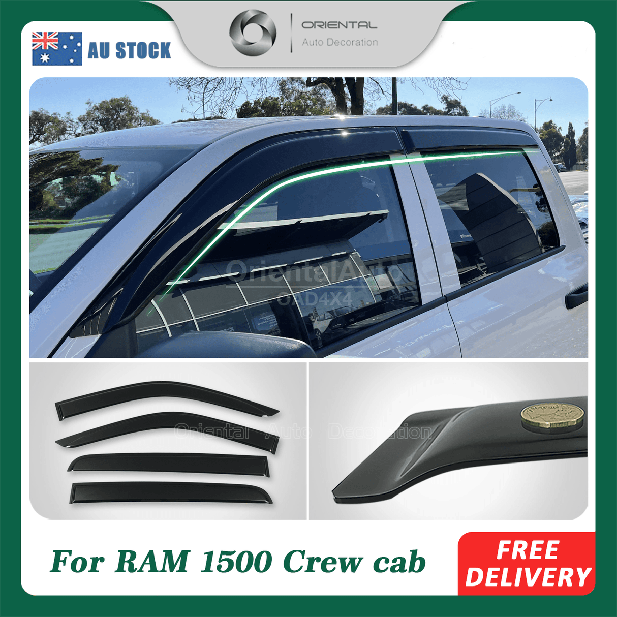 Weather Shields For RAM 1500 DS Series Crew Cab 2017-2022