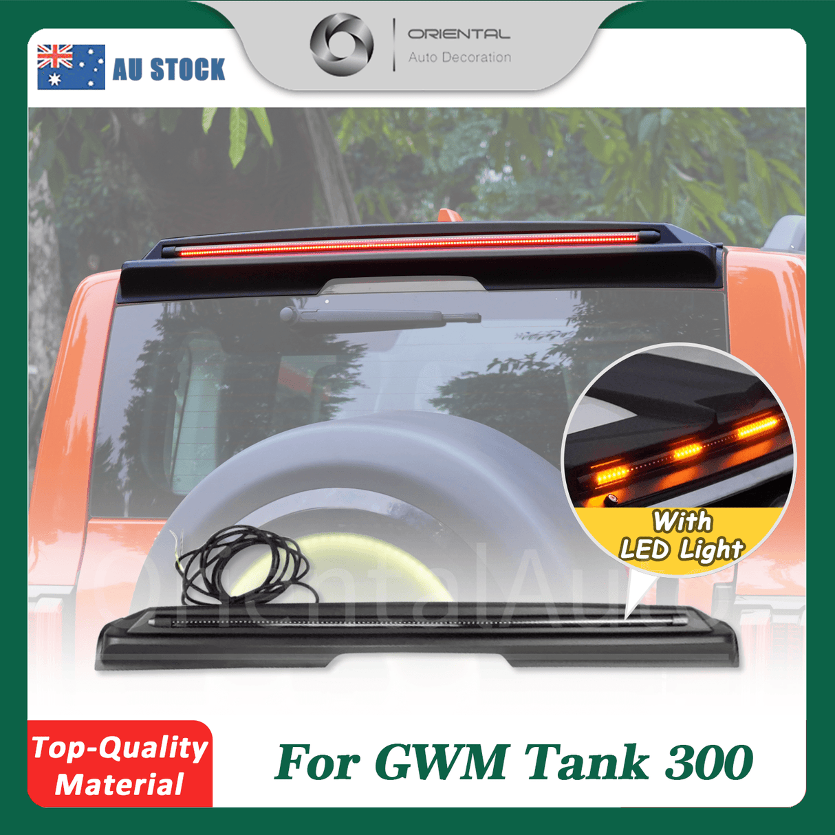 Rear Roof Spoiler with LED Light for GWM Tank 300 TANK300