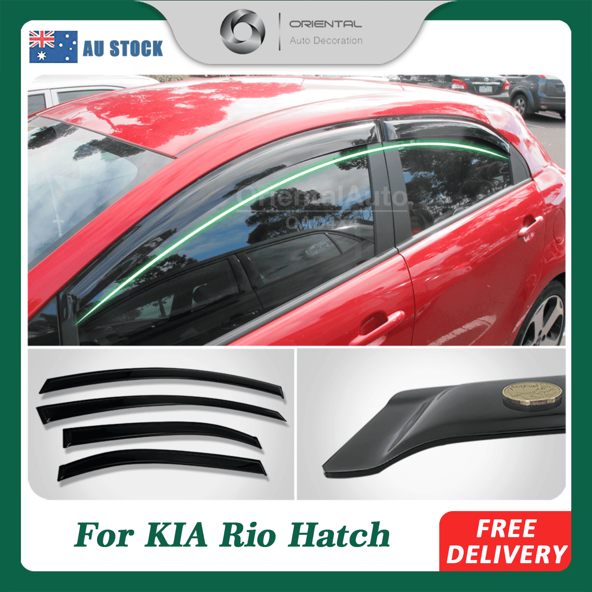 Weather Shields For Kia Rio UB Series Hatch 2011-2016