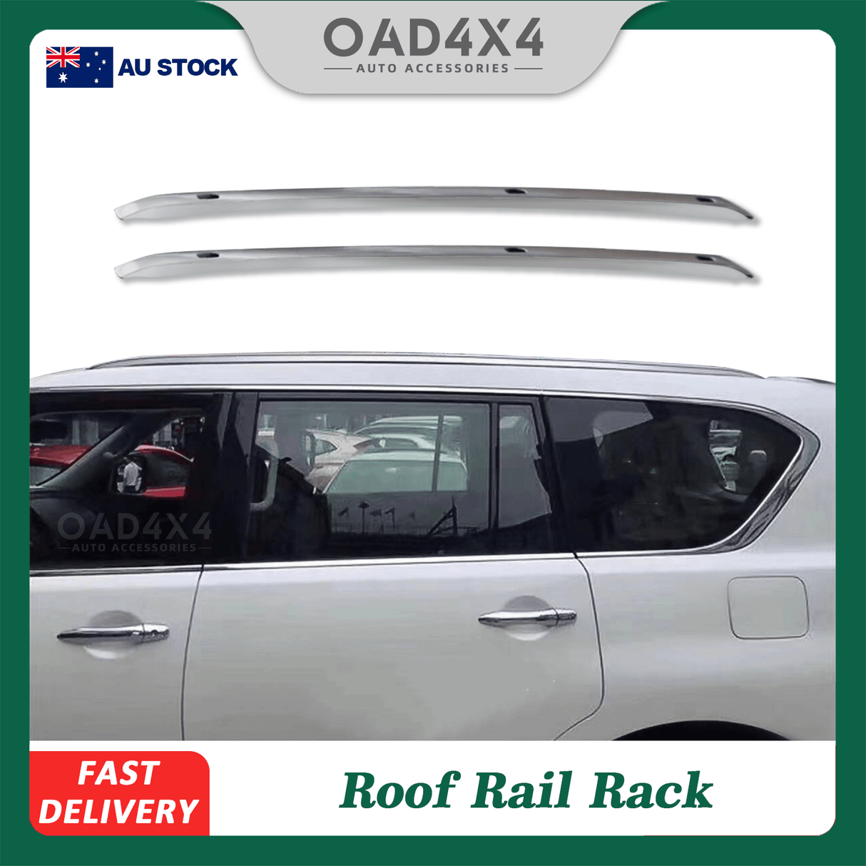 1 Pair Aluminum Flush Rail Roof Rack Luggage carrier bar For Nissan Patrol Y62