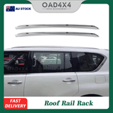 1 Pair Aluminum Flush Rail Roof Rack Luggage carrier bar For Nissan Patrol Y62