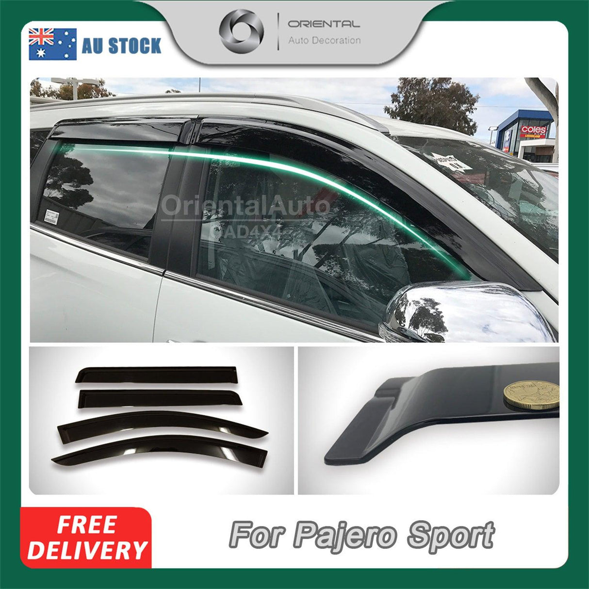 Injection Weather Shields for Mitsubishi Pajero Sport QE QF QG 2015-Onwards