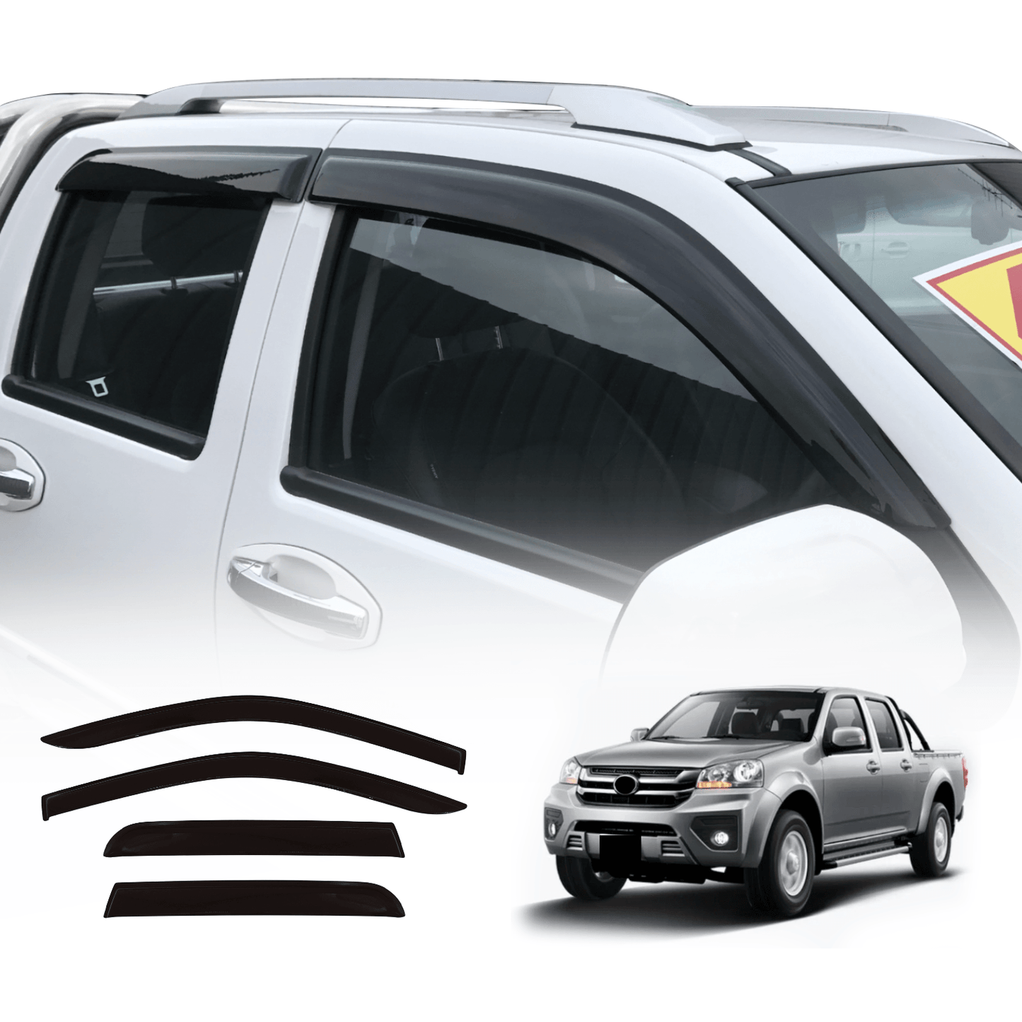 Weather Shields for Great Wall Steed Dual Cab 2016-Onwards