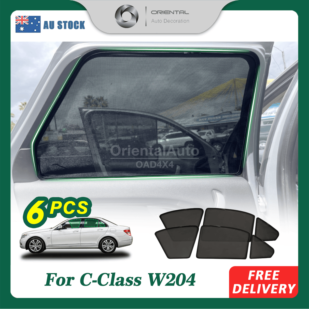 Magnetic Window Sun Shade for Mercedes-Benz C-CLASS W204 Sedan