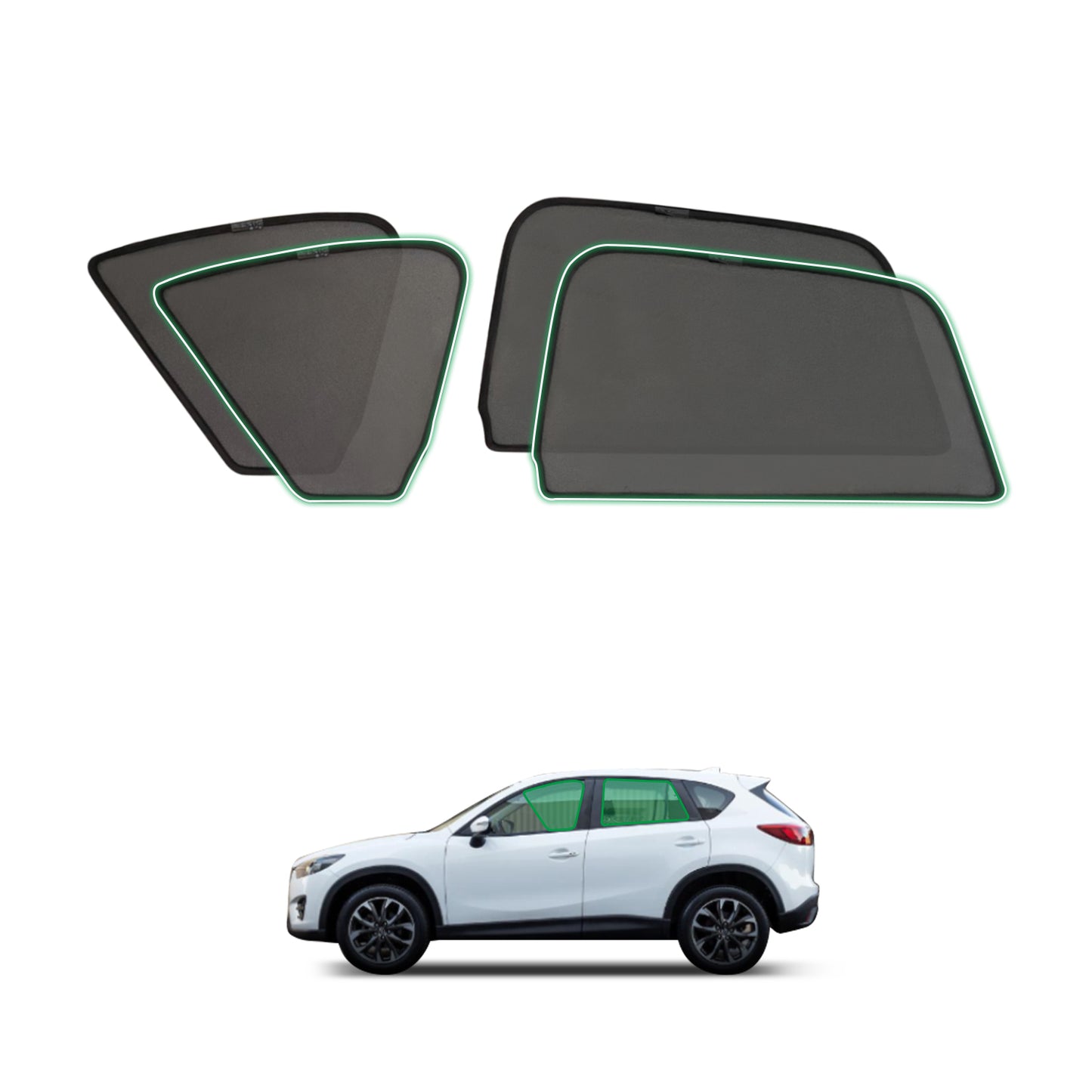 4PCS Magnetic Sun Shade for Mazda CX-5 CX5 2012-2017 Window Sun Shades UV Protection Mesh Cover