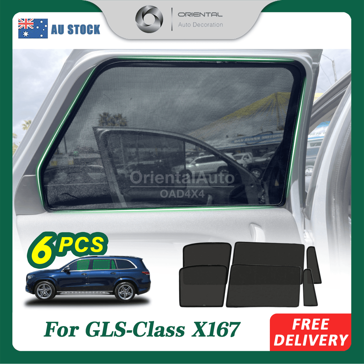 Magnetic Window Sun Shade for Mercedes-Benz GLS Class X167 2019-Onwards