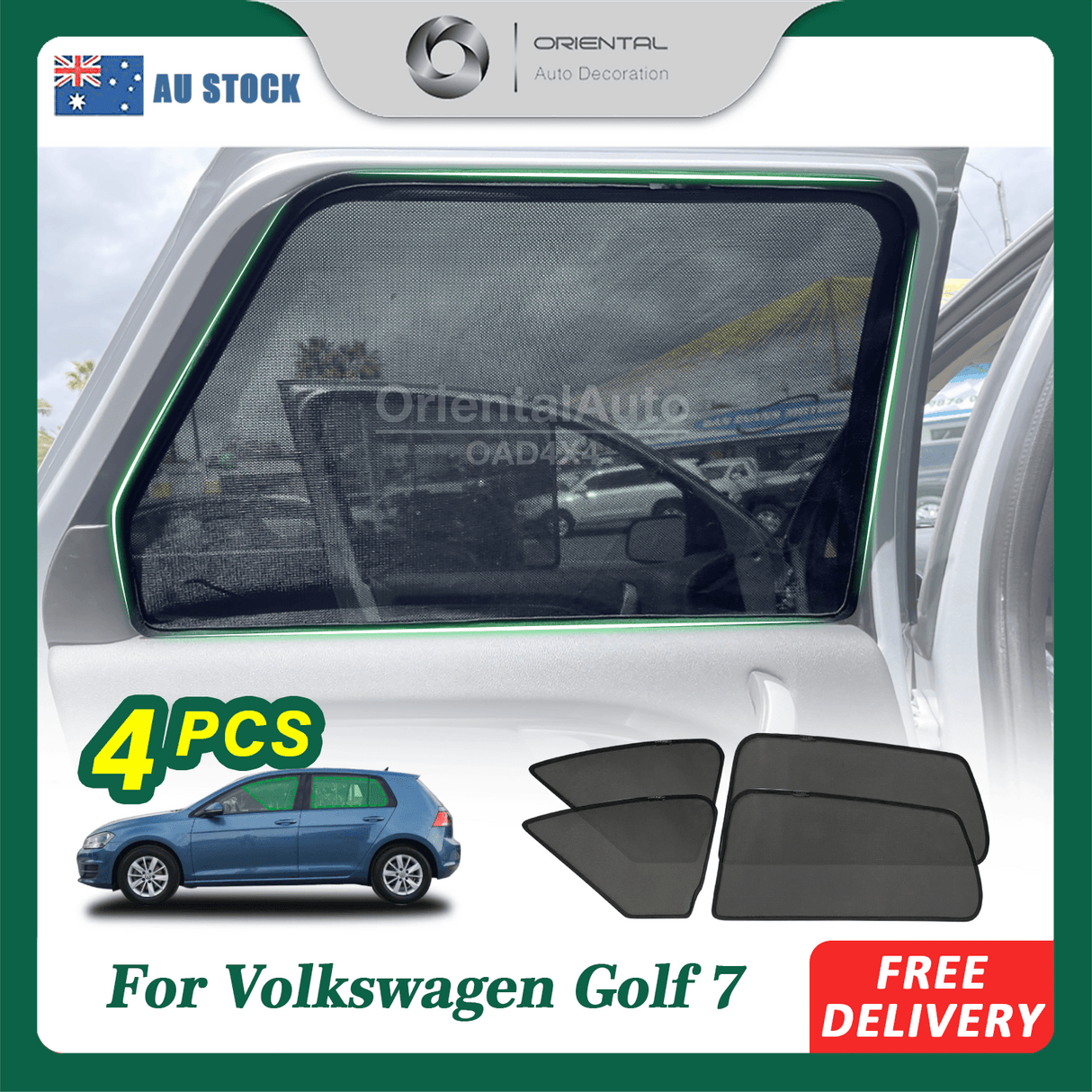 Magnetic Window Sun Shade for Volkswagen Golf 7th Gen MK7 MK7.5 2013-2020