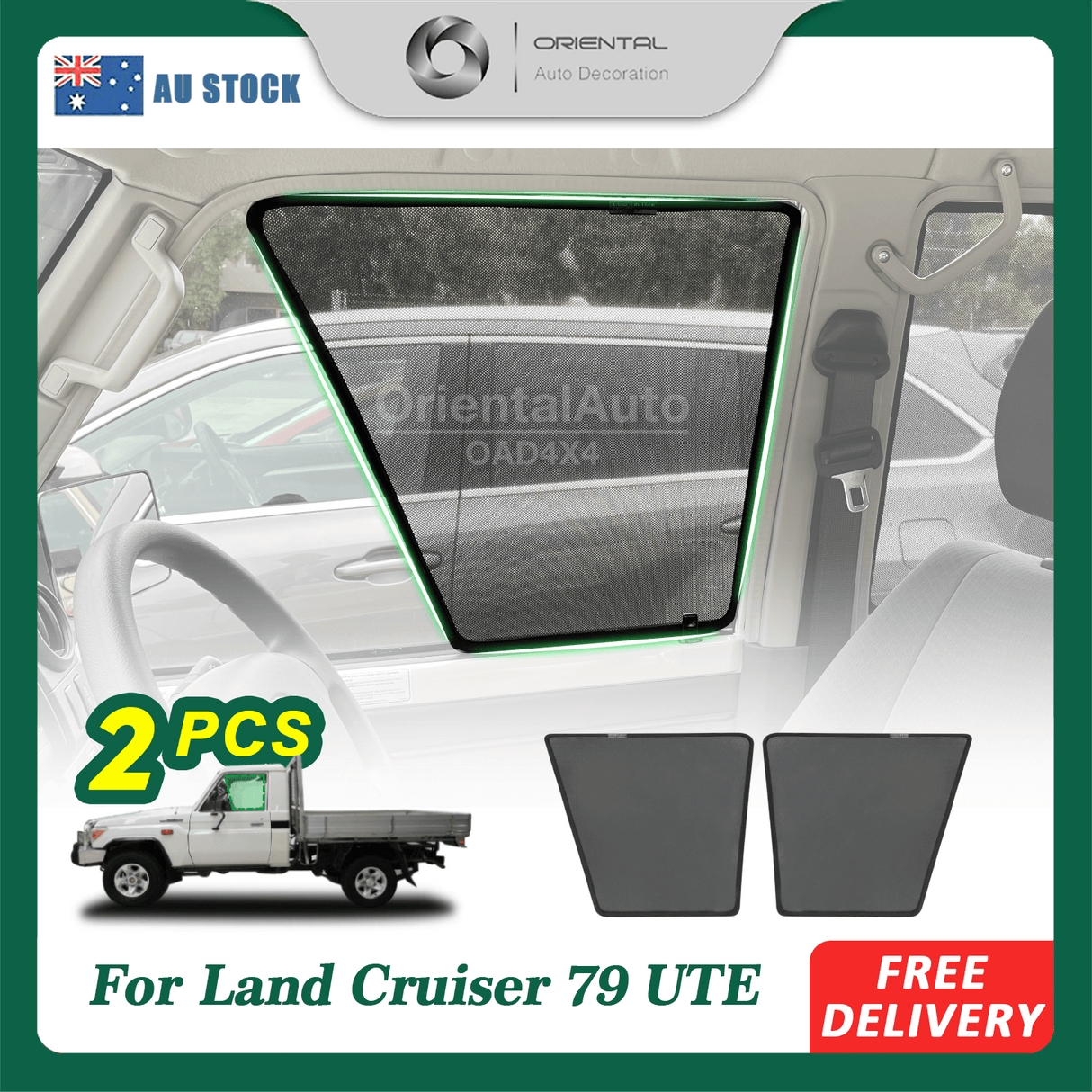 Magnetic Window Sun Shade for Toyota Landcruiser Land Cruiser 79 Series LC79 UTE