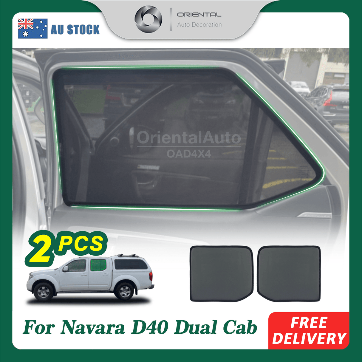 Magnetic Window Sun Shade for Nissan Navara D40 Dual Cab