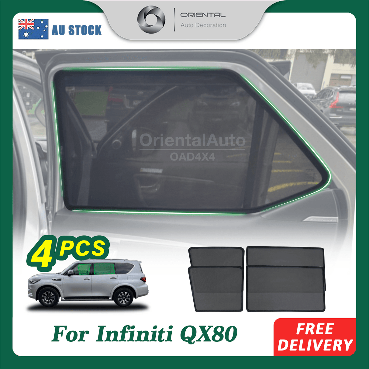 Magnetic Window Sun Shade for INFINITI QX80 Z62 2015-2019