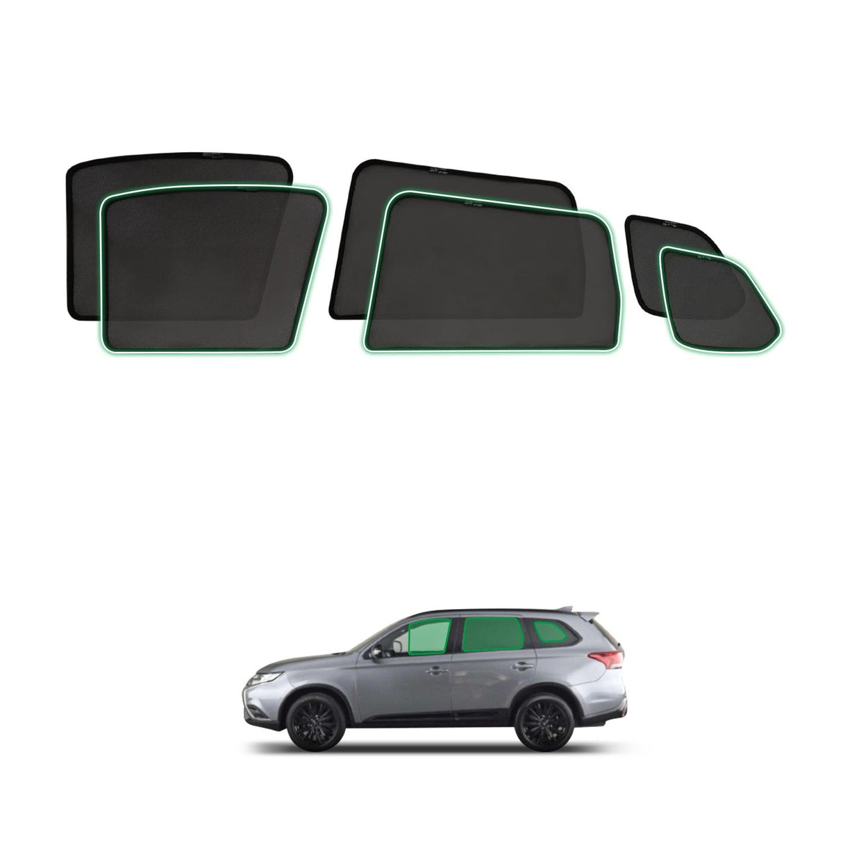 Magnetic Window Sun Shade for Mitsubishi Outlander 2012-2021