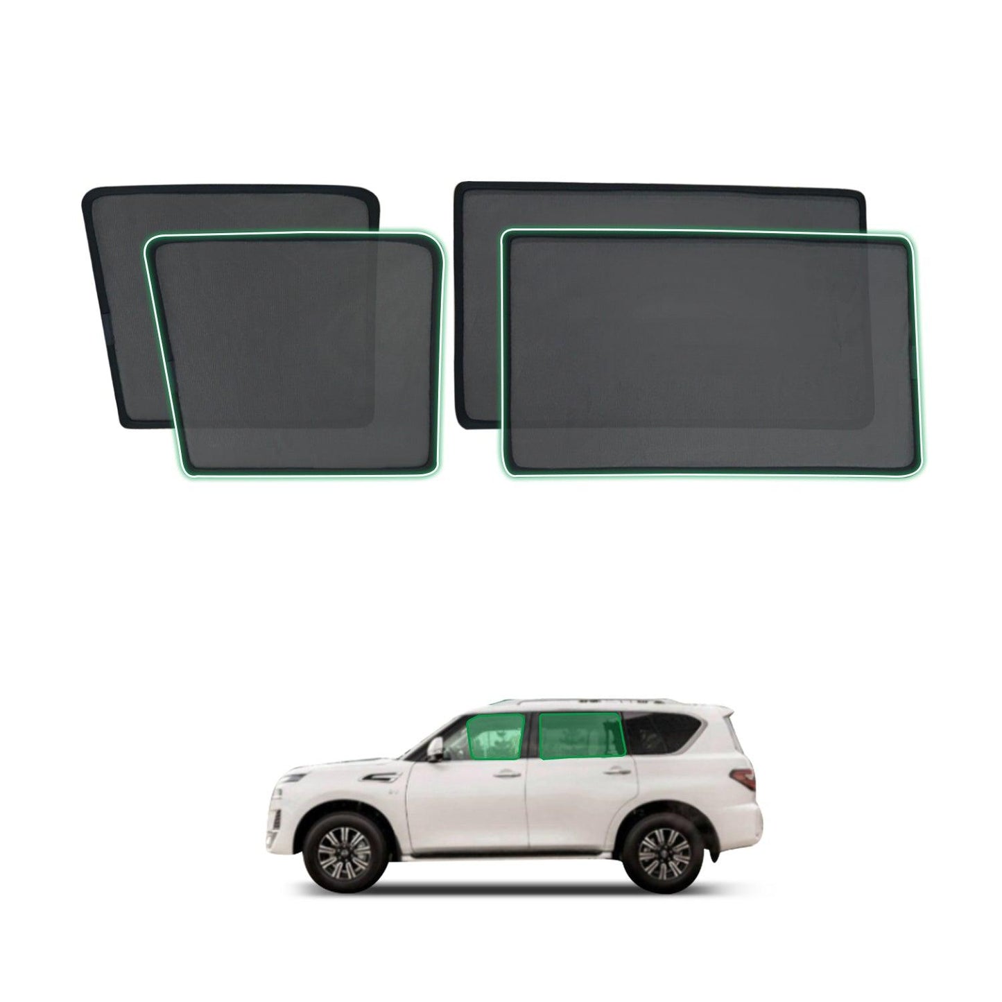 Magnetic Window Sun Shade for Nissan Patrol Y62 2012-Onwards