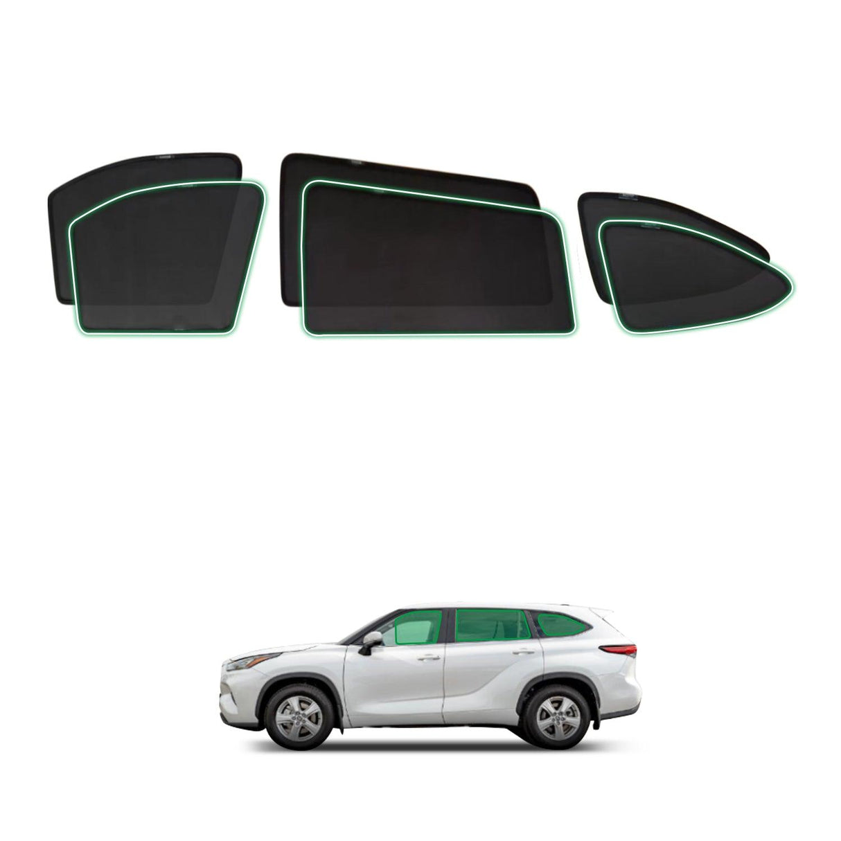 Magnetic Window Sun Shade for Toyota Kluger 2021-Onwards