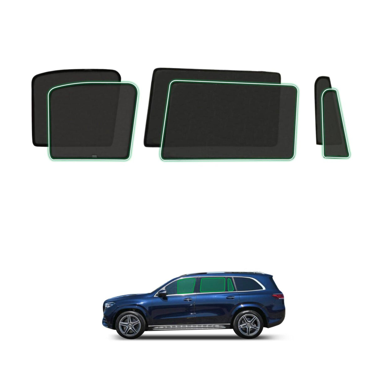 Magnetic Window Sun Shade for Mercedes-Benz GLS Class X167 2019-Onwards