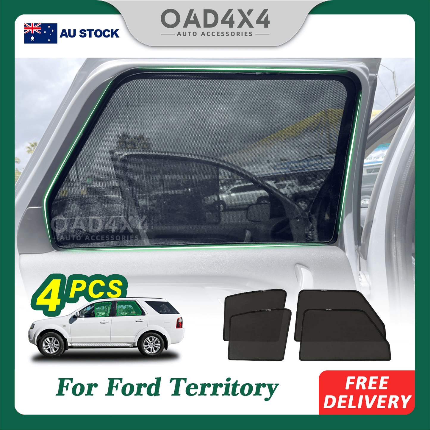 Magnetic Window Sun Shade for Ford Territory 2004-Onwards