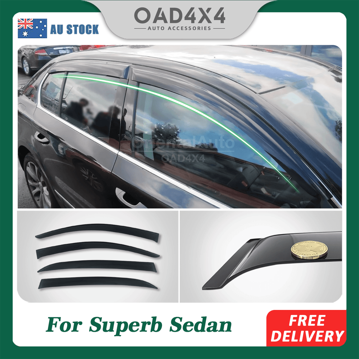 Weather Shields for Skoda Superb Sedan 2008-2015