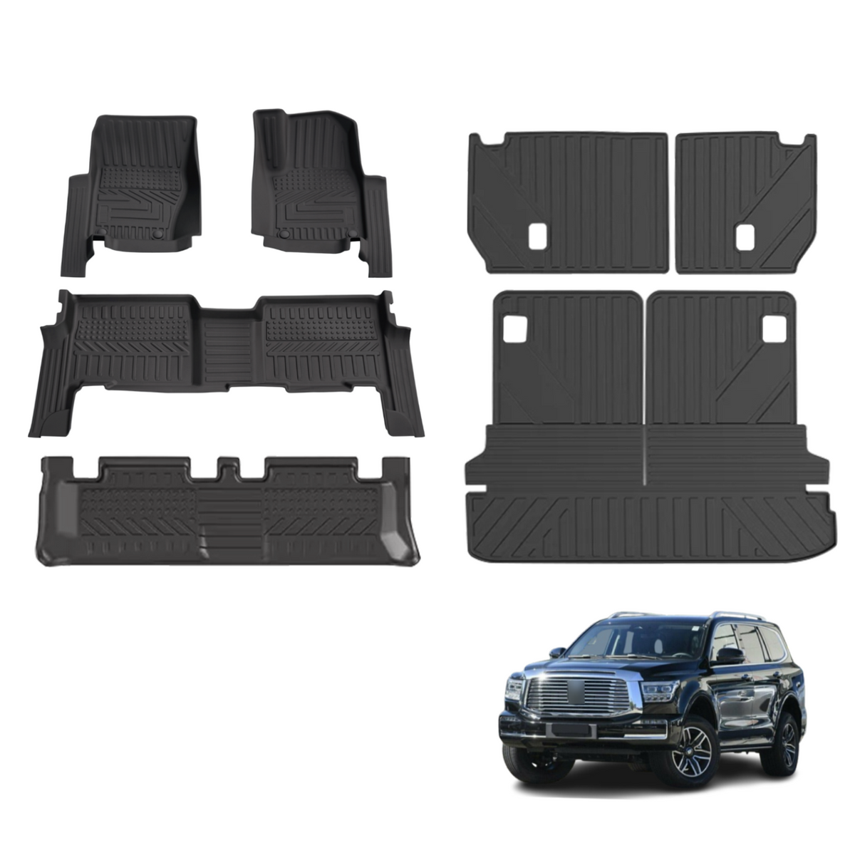 5D TPE Car Floor Mats for GWM TANK 500 TANK500 2024-Onwards