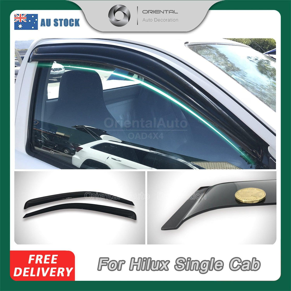 Weather Shields for Toyota Hilux Single Cab 2005-2015